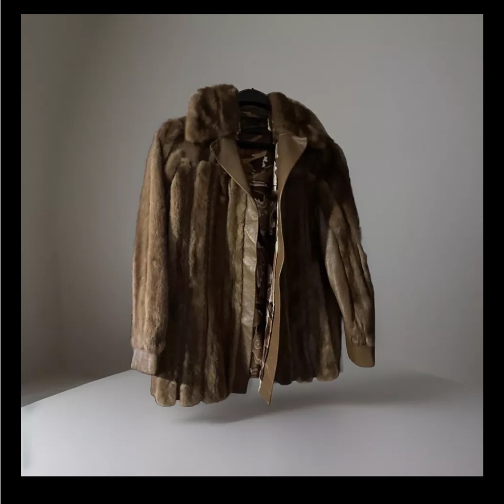 Vintage Mink and Leather Classic jacket